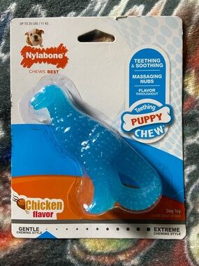 🏷️ NYLABONE Blue Puppy Chew - Teething Dog Toy Brand New Unopened
